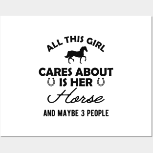 Horse girl - All this girl cares about is her horse Posters and Art